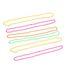 6Stk Neon Schmuck Perlenkette 80S Party Accessoire Für Damen Random