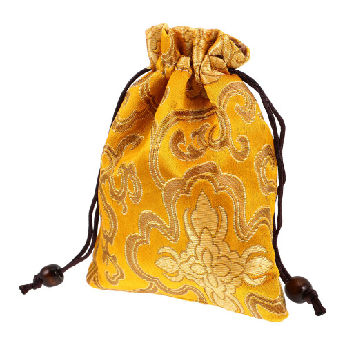 Funda Brocada De Seda Para Joyas Con Cordón Resistente