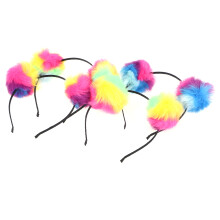 4Stk Plüsch Kopfschmuck Für Maskerade Party Zufallsfarbe