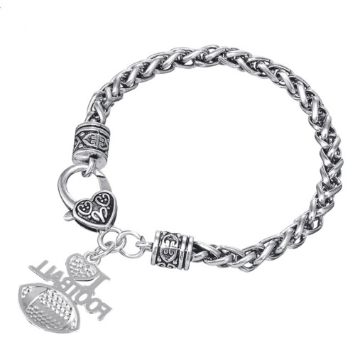 Football Buchstabe Anhänger Armband 2