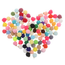 100Pcs Cute Pom Pom Metal Push Pins for Photo Map Memo Cork Boards