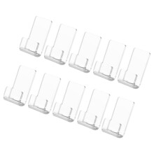 10Ud Colgador De Vinilos Acrílico Para Pared Uso En Casa Transparente