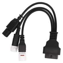 Adaptador de diagnóstico de dados do motor em tempo real, cabo OBD para motocicleta compatível com CANbus para dados em tempo real e apagamento de
