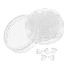 100Stk Silikon Ohrrückteile Mit Für Diamantohrringe