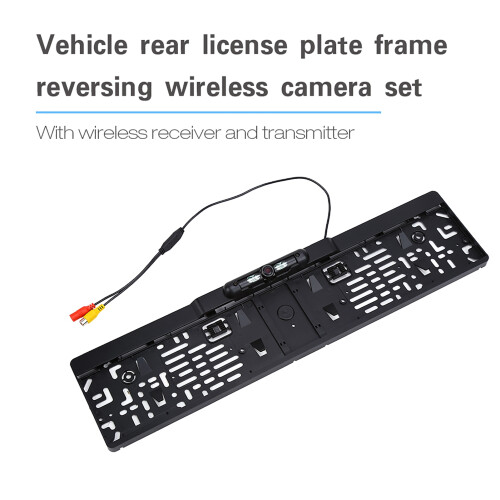 Cadre de plaque d'immatriculation avec caméra de recul, LED infrarouges 170, vision nocturne, kit d'assistance de vision arrière sans fil pour 1