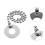 cadena sizzler para platillo aluminio con extensión y kit 3