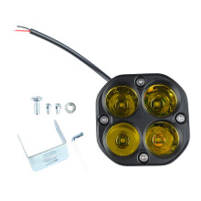 LED-werklampbalk met gecombineerde lichtbundel, geel, 7,6 cm, 40W, waterdichte offroadlamp, dubbele kleuren LED-chips voor auto, vrachtwagen, ATV,