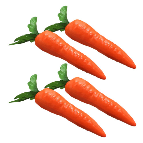 4 Piezas Mini Zanahorias Decorativas Simuladas