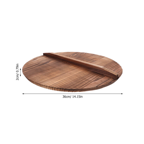 De Sartén Wok De Madera Marrón Con Mango Antideslizante 2