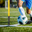 piquet porte- d'angle avec base ressort pour football 6