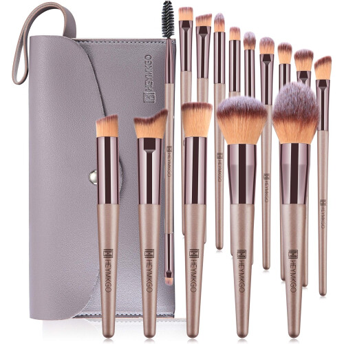 HEYMKGO Makeup Brushes, 15 Pcs Make Up Brushes Set