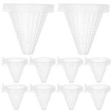 10Pcs Safe Plastic Cone Worm Feeder with Suction Cup for Fish Feeding