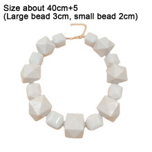 Costume Accessories Necklace Set, White Bead Necklace Earrings Bone Hair Clips Adjustable Chain, Jewelry Making Craft Kit for Halloween Costume