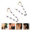 1Paio Catena Protettiva Auricolare Rame Versatile Moda Wireless 4