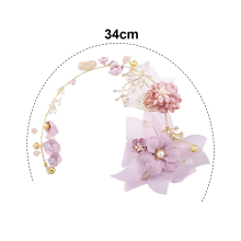 Magnifique coiffe de mariée en perles de qualité supérieure, ornée de fleurs blanches pures et de jolies perles, idéale pour un mariage, un bal
