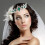 tiara de cristal com para noiva, base prateada e 4
