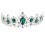 tiara de cristal com para noiva, base prateada e 11
