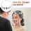 tiara de cristal com para noiva, base prateada e 8