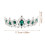 tiara de cristal com para noiva, base prateada e 2