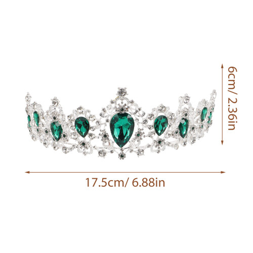 tiara de cristal com para noiva, base prateada e 1