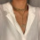 Κολιέ με στρας για γυναίκες, κομψό κολιέ choker σε στρώσεις με λαμπερά κοσμήματα, 4