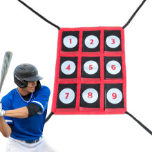 Baseball Strike Zone Target, Adjustable NineGrid Design, Durable Training Frame, 1Pack Black/Red