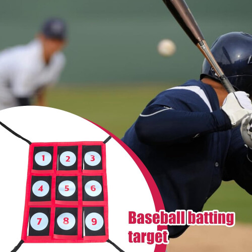Baseball Strike Zone Target, Adjustable NineGrid Design, Durable Training Frame, 1Pack Black/Red 1