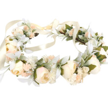 Allergiefreundlicher Blumen-Haarschmuck, Boho-Blumenkranz, Accessoires für Hochzeiten und Festivals, verstellbarer Blumenkranz, für jeden Anlass