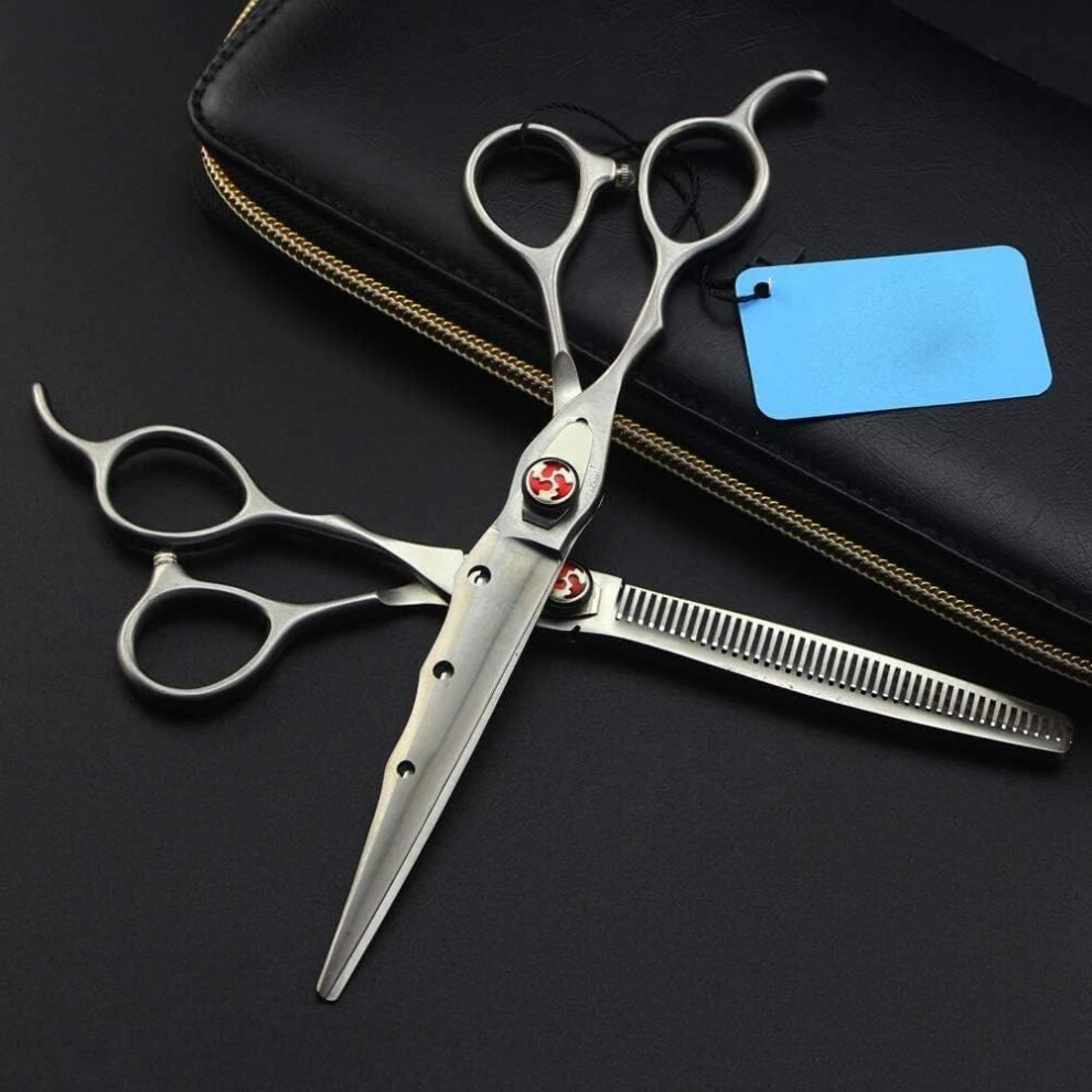 LeftHanded Hair Cutting Scissors 7 Inch Stainless Steel Set with Sharp Blades for Barbers and Stylists
