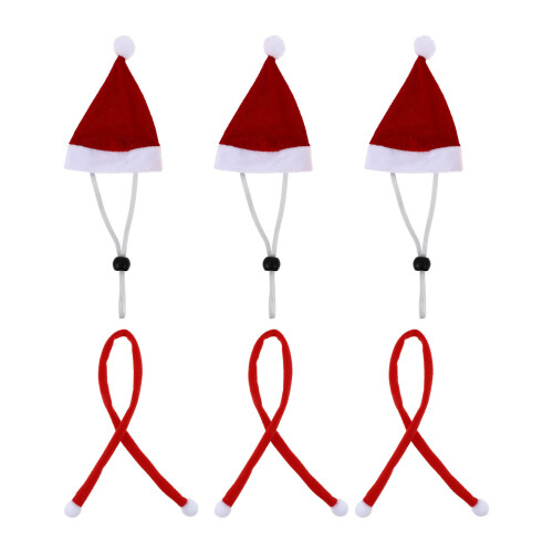 De Natal Mini Chapéu Ajustável E Lenço Para Pets Pequenos