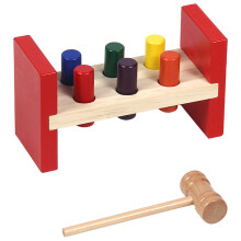 Set Gioco Percussione In Legno Con Martello E Da Riconoscere
