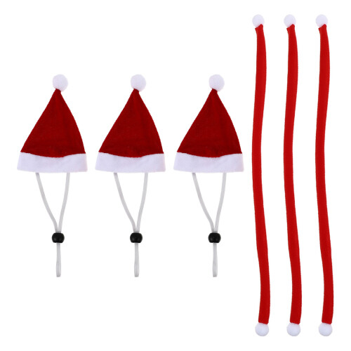 De Natal Mini Chapéu Ajustável E Lenço Para Pets Pequenos 2