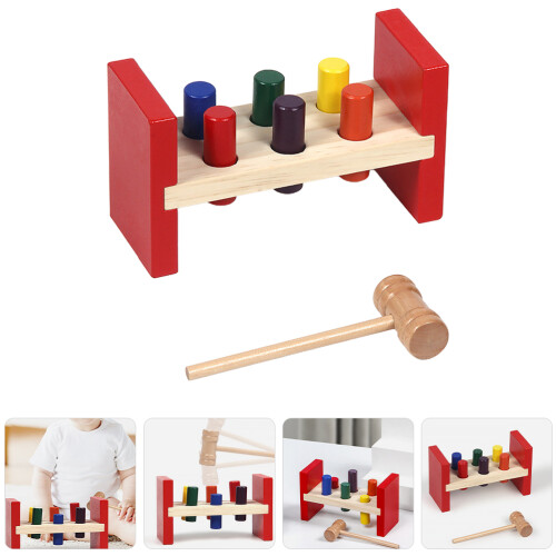 Set Gioco Percussione In Legno Con Martello E Da Riconoscere 2