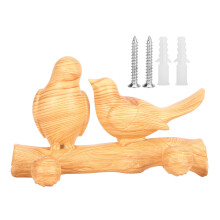 Patères murales, crochets en résine en forme d'oiseaux pour une décoration intérieure créative, porte-manteau décoratif à surface lisse,