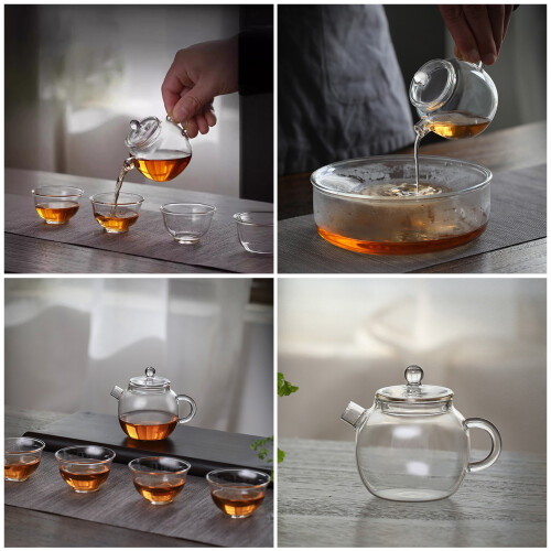Clear Mini Teapot With Built In Strainer Nontoxic-150ML 1