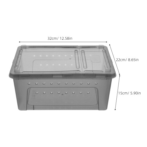 Caja De Cría Para Reptiles PP Con Bebedero Transparente 2