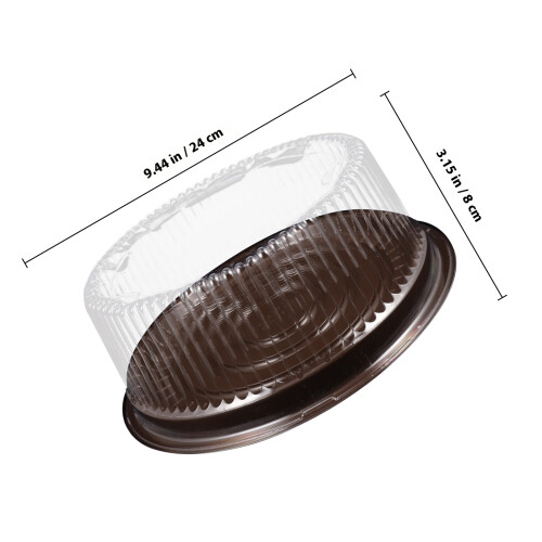 20 . cajas plástico 20 cm transparentes desechables para pasteles 2