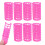 juego de 8 doble plástico rosa con fijación automática 8