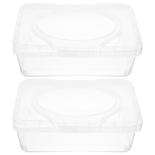 distributeur de lingettes 2 pièces avec couvercle pour bébé 2