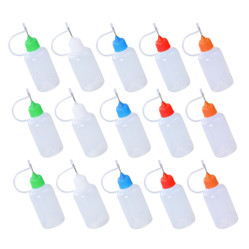 25Pcs 30Ml Reusable Glue Bottle With Replacement Applicator Tip