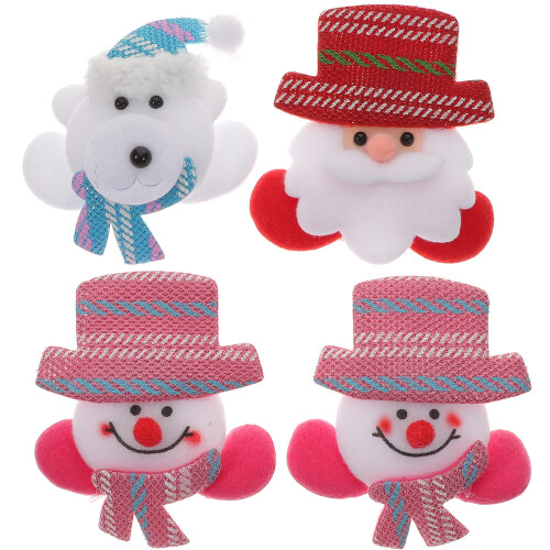 4 Kerst Broche Lichtgevende Badge