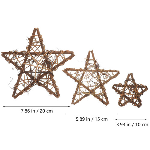 en rotin forme étoile 3 pièces pour création manuelle diy 1