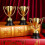 24 Unidades Troféu Mini De Plástico Com Base Preta 11