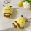 Cute Yellow Plush Bee Pendant Soft Keychain Accessory for Home Use 4