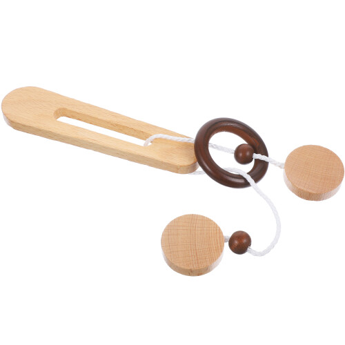 Traditional Wooden Lock Toy Educational Brain Exercise Unlocking Game