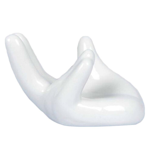 White Ceramic Ocarina Display Stand Office Desk Decor Gift
