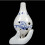 White Ceramic Ocarina Display Stand Office Desk Decor Gift 2