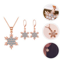 Set Natale Fiocco Collana Zirconi