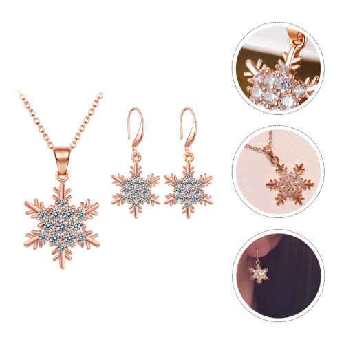 Set Natale Fiocco Collana Zirconi