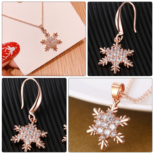 Set Natale Fiocco Collana Zirconi 2